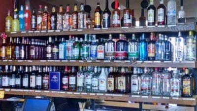 Liquor Store Shelves Photo