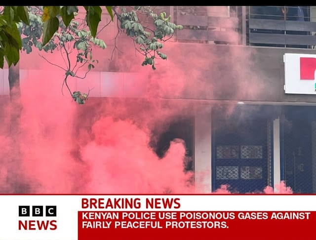 Nairobi CBD protests orange gas