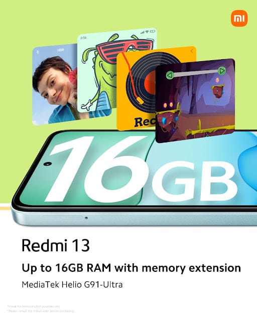 REDMI 13 16 GB RAM photo REDMI 13 16 GB RAM photo