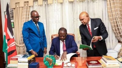 Raila Signing Auc Application Documents