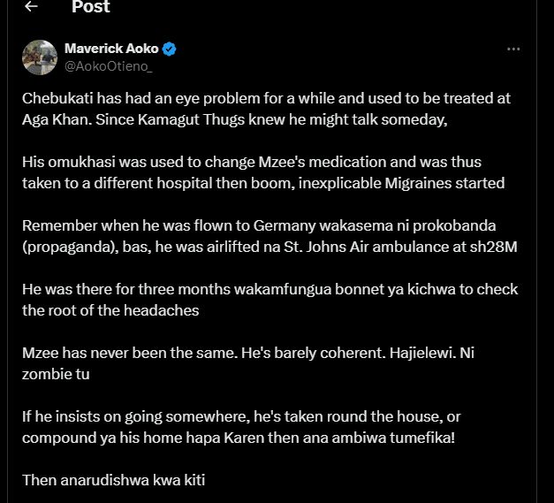 Maverick Aoko Tweet