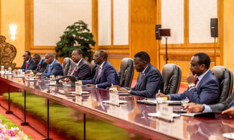 president william ruto and delegation in china