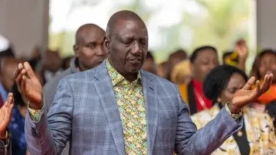 President William Ruto Praying