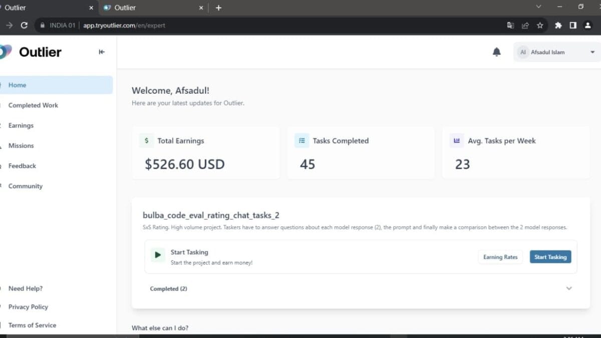 Outlier Account Application Process