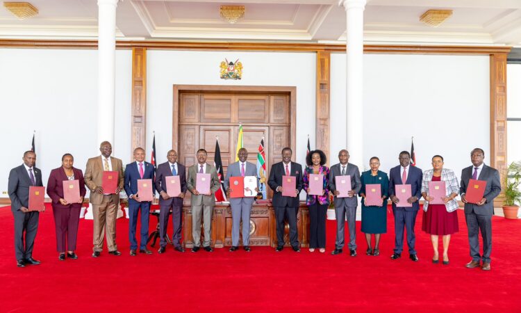 President Ruto Signing Bills At Statehouse