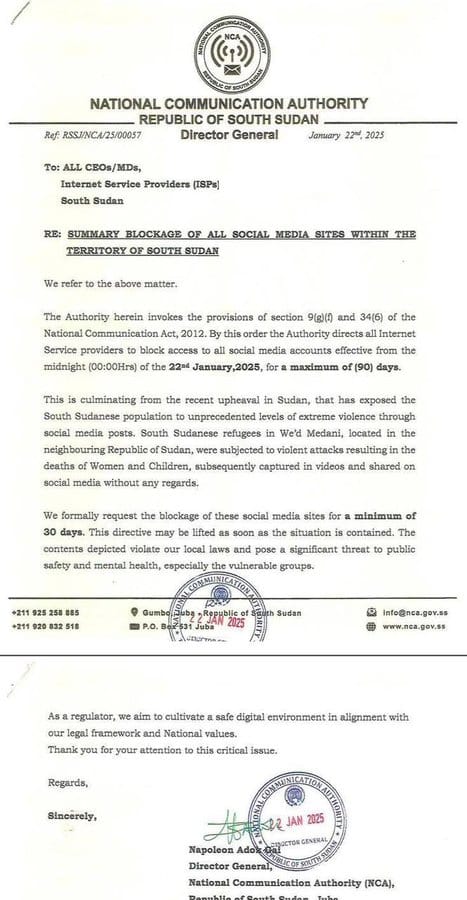 South Sudan Letter