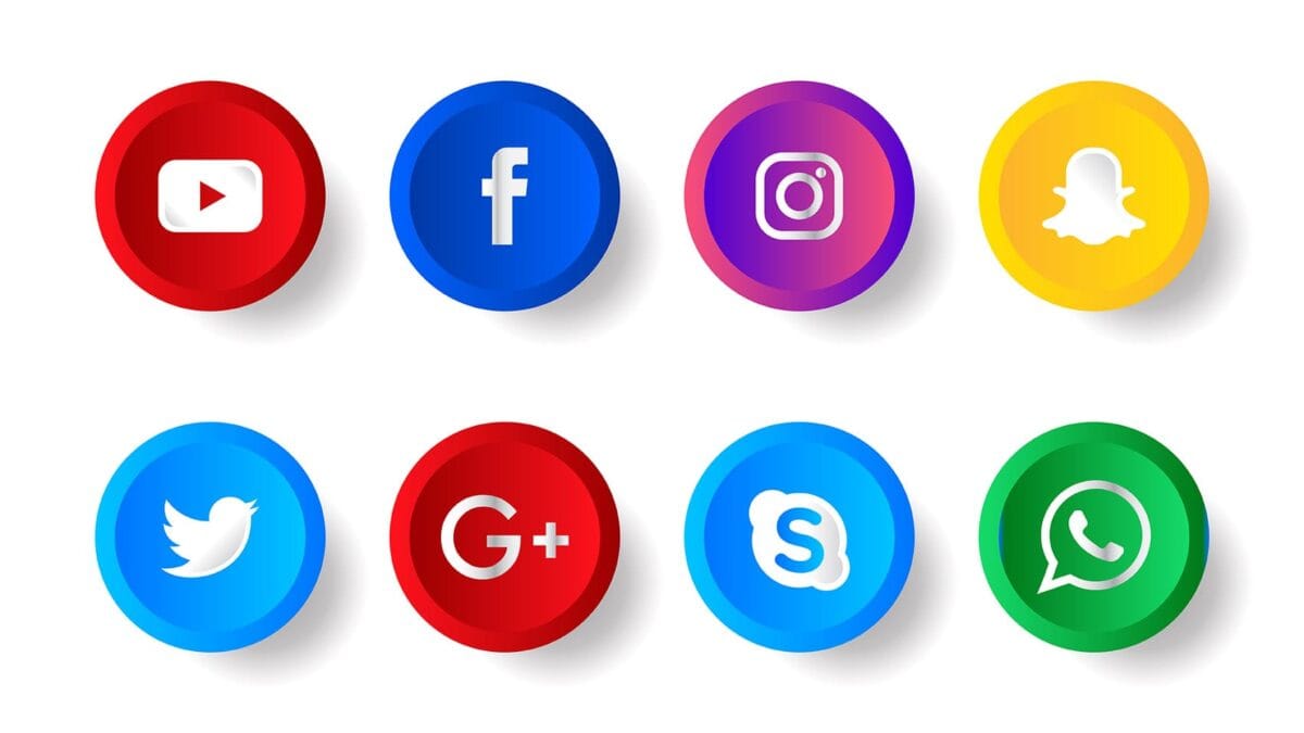 Social Media Icons Set Vector