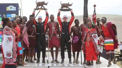 Elfyn evans and scott martin win the 2025 wrc safari rally after clocking