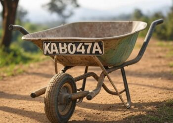 Nairobi county number plated wheelbarrow