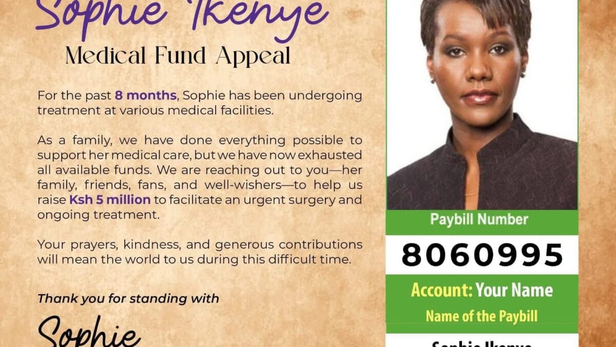 On sophie ikenyesophie ikenye is very ill. let us
