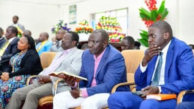 President William Ruto In Church