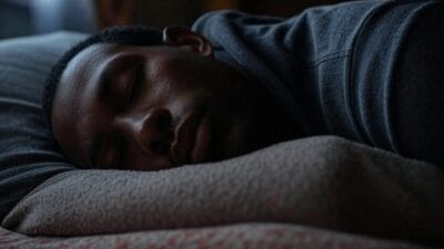 African man sleeping