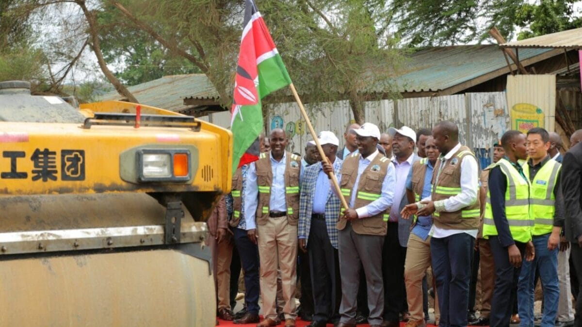 President william ruto launching a road