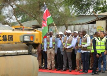 President william ruto launching a road