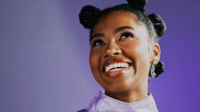 Beauty and curved woman laughing photo