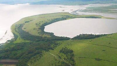 Crescent island, located on lake naivasha in kenya
