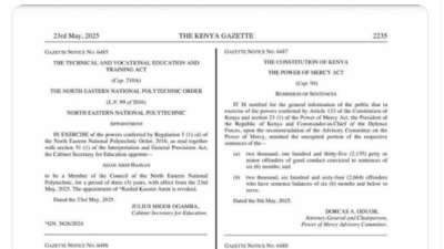 Gazzette notice