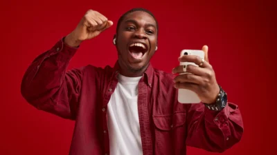 Man winning bets using easy startegy photo