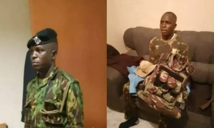 Soweto fake police soweto kayole have arrested 30 year old daniel mori mohere