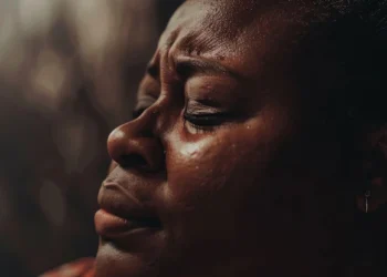 Portrait woman showing strong emotions mental health