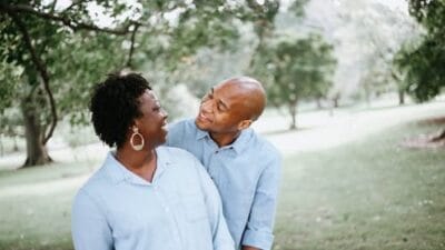 Black man and woman photo