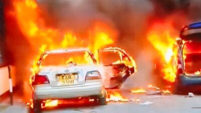 Cars burnt today