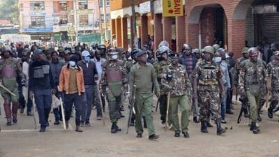 Goons with police
