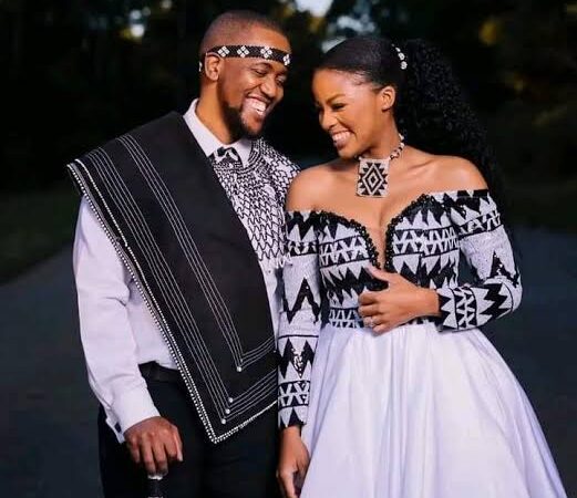 Man and his wife in wedding day photo