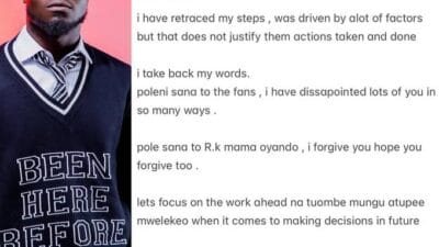 Mulamwah apology