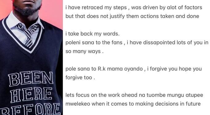 Mulamwah apology