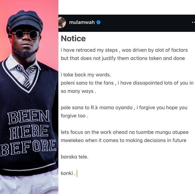 Mulamwah apology