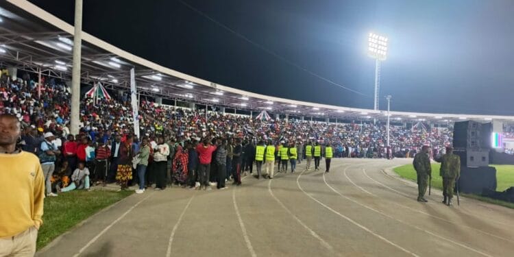 Raila odinga stadium at midnight
