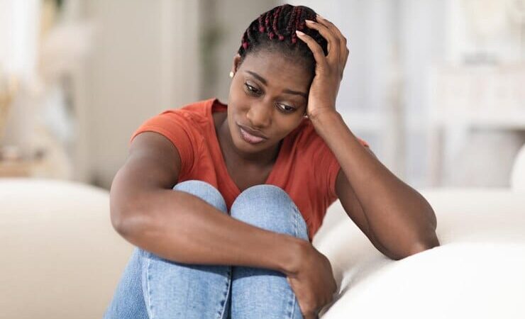 Young depressed woman
