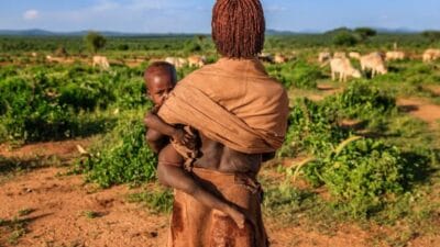 Baby in samburu culture