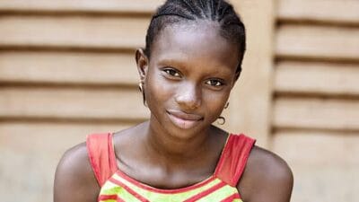 Black woman smiling photo