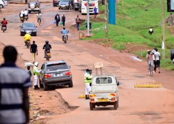 Cars at police road blocks