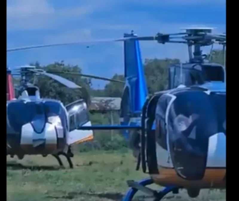 Dp kindiki tana river visit with 8 helicopters (1)