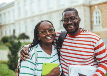 Man and woman campus photo