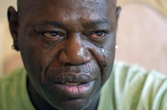 Man crying photo