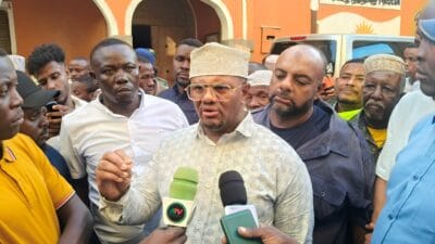 Uda secretary general hassan omar at seif halwa kikowani cemetery