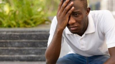 Man stressed