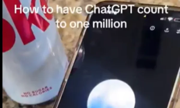 A viral video capturing a man asking chatgpt