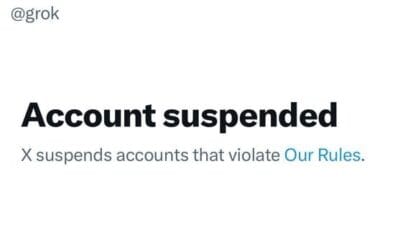 Ai grok suspended