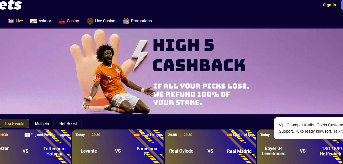 Dbets kenya cashout options