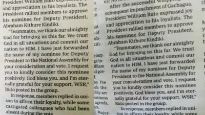 Leaked whatsapp chats by the standard expose president william ruto