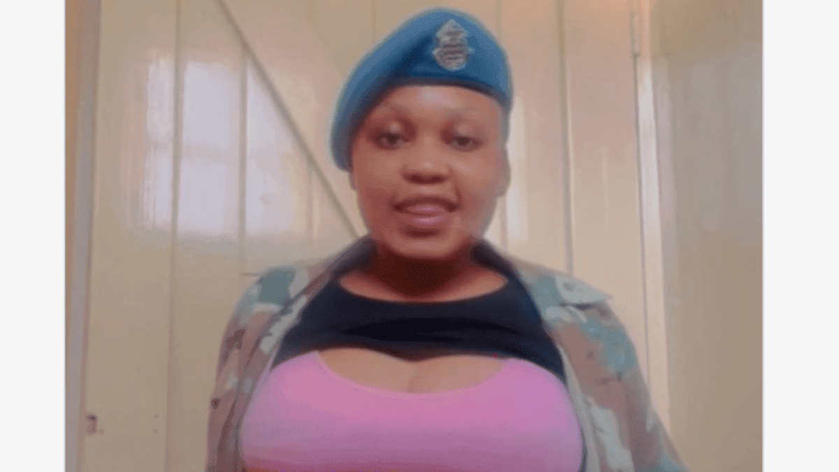 South african national defence force member goes naked in a military uniform. (1)