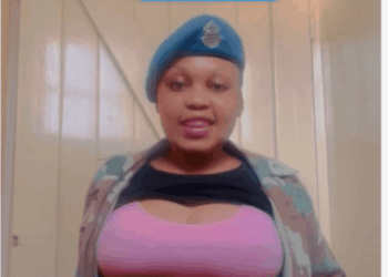 South african national defence force member goes naked in a military uniform. (1)