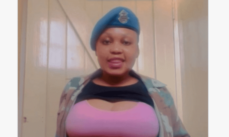 South african national defence force member goes naked in a military uniform. (1)