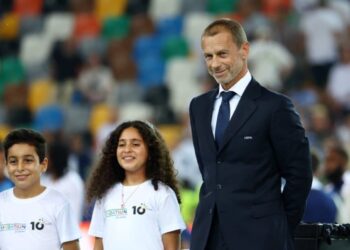 Uefa president aleksander Čeferin at the 2025 uefa super cup (1) (1)
