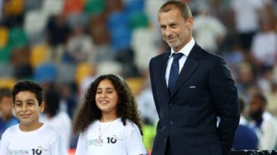 Uefa president aleksander Čeferin at the 2025 uefa super cup (1) (1)